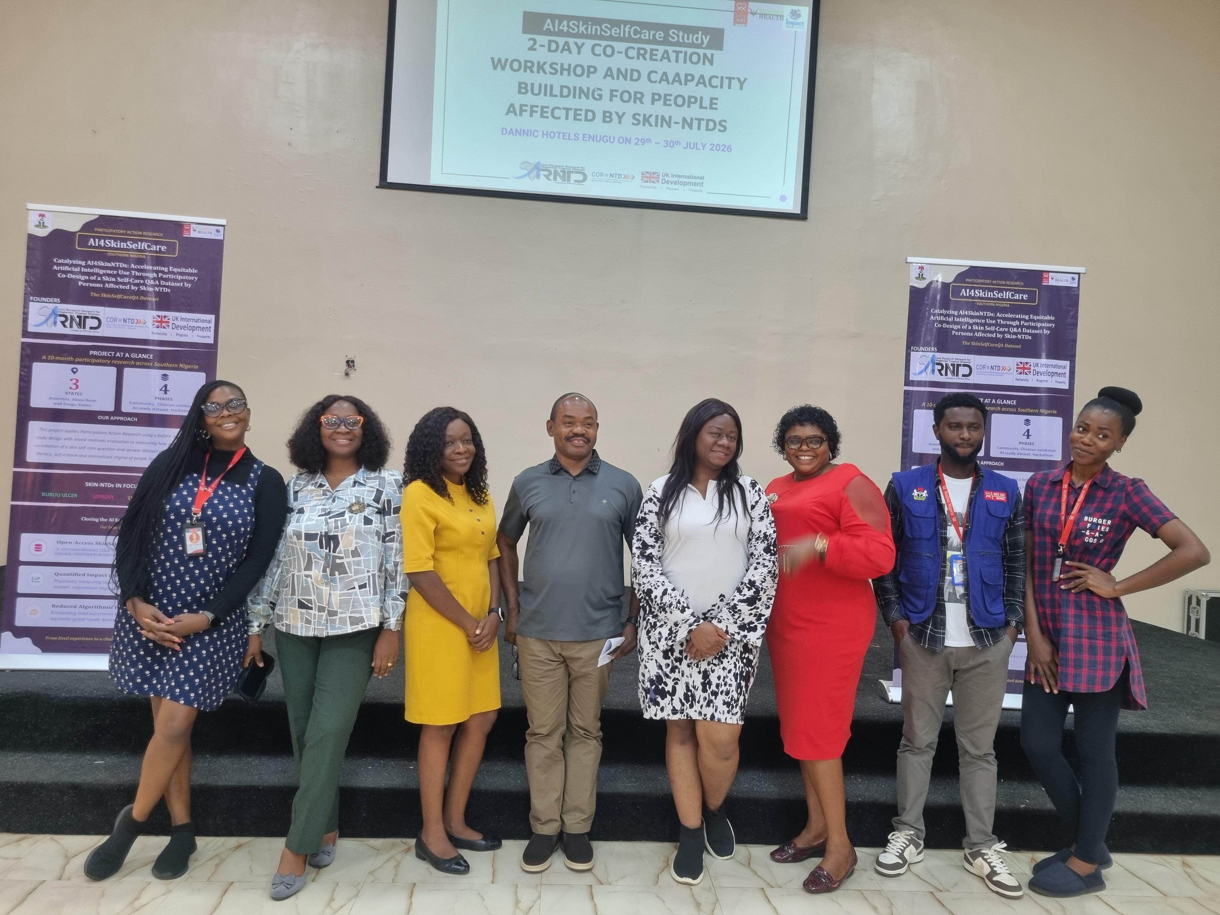 Research team during the 2-day co-creation workshop with persons affected by skin-NTDs